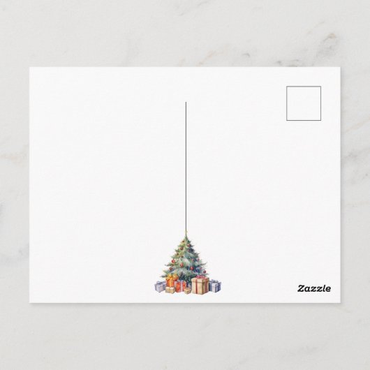 Vrolijke Kerst Koala zit in Gumtree Kaart (Achterkant)