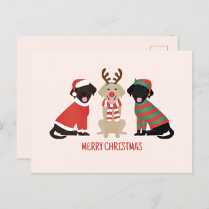 Vrolijke Kerst Labrador Retriever Honden Briefkaart