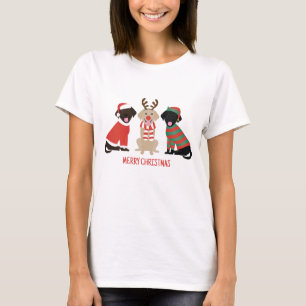 Vrolijke Kerst Labrador Retriever Honden T-shirt