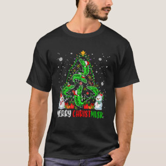 Vrolijke kerst Musky Funny Santa Musky Vissen Als T-shirt