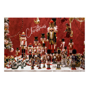 Vrolijke kerst notenkrakers perfect poster