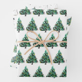 Vrolijke kerst Retro Xmas Stars Sneeuwman Inpakpapier Vel (In situ)