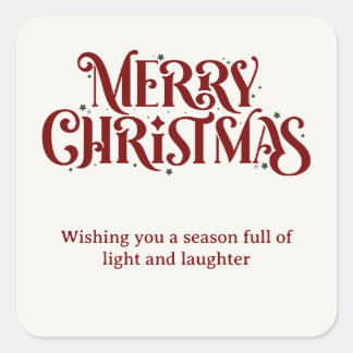 Vrolijke kerst rode sticker