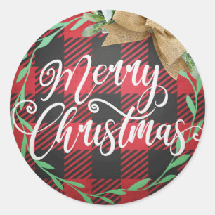 Vrolijke kerst ronde Stickers, Label Stickers