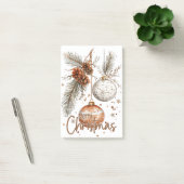 Vrolijke kerst rustieke groet post-it® notes (Kantoor)
