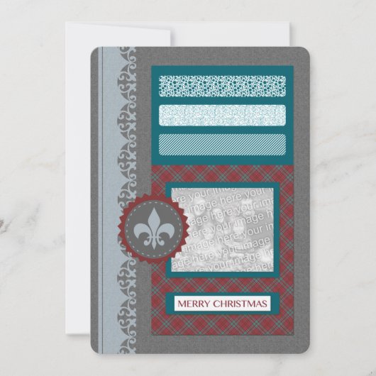 vrolijke kerst ( silhouscreen ) kaart (Voorkant)