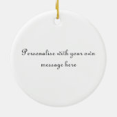 Vrolijke kerst sneeuwman Plaid kerstboom Keramisch Ornament (Achterkant)