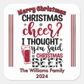 Vrolijke Kerst stickers & Bier! (Voorkant)