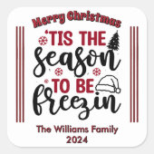 Vrolijke Kerst stickers om te vieren (Voorkant)