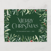 Vrolijke kerst trendy belettering kaart (Voorkant)