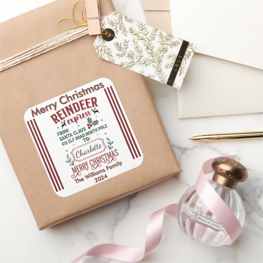 Vrolijke kerst vrolijke Sticker (Geschenken)