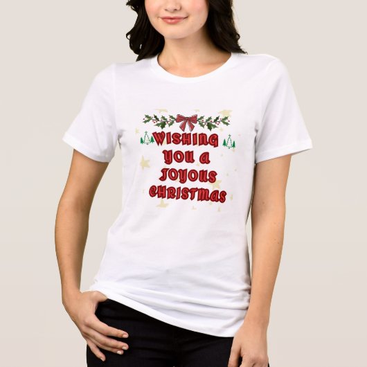 Vrolijke kerst vrouwen T-shirt (Voorkant)