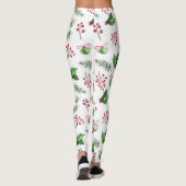 Vrolijke kerstballen Holly Berries Pine Leggings (Achterkant)