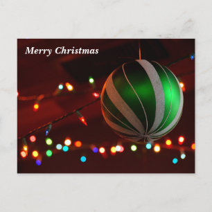 Vrolijke kerstbol decoraties feestdagenkaart