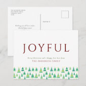 Vrolijke kerstbomen Corporate Feestdagenkaart (Voorkant / Achterkant)