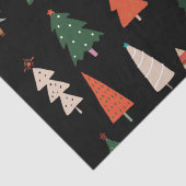 Vrolijke kerstbomen feestelijk tissuepapier (Detail)