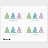 Vrolijke kerstbomen Sticker (Vel)