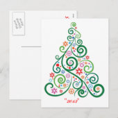 VROLIJKE KERSTBOOM 2013 Briefkaart (Voorkant / Achterkant)