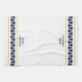 Vrolijke Kerstboom Border Keuken Handdoek (Horizontaal)