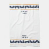 Vrolijke Kerstboom Border Keuken Handdoek (Verticaal)