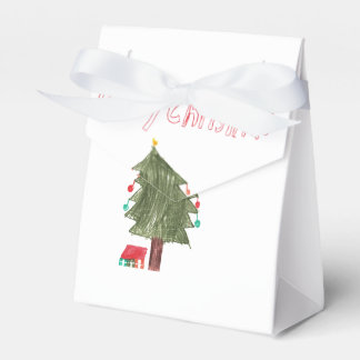 Vrolijke kerstboom & Cadeaus Bedankdoosjes