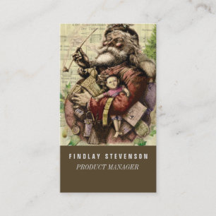 Vrolijke kerstboom klassieke illustratie visitekaartje