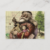 Vrolijke kerstboom klassieke illustratie visitekaartje (Achterkant)