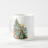 Vrolijke kerstboom PRETTIGE FEESTDAGEN | Koffiemok (Voorkant links)