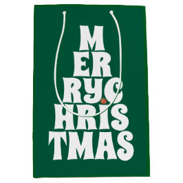 Vrolijke kerstboom stijl voor de lol medium cadeauzakje