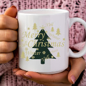 Vrolijke kerstboom versierd mok