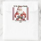 Vrolijke kerstcadeau Sticker (Tas)