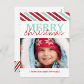 Vrolijke kerstfoto Briefkaarten (Voorkant / Achterkant)