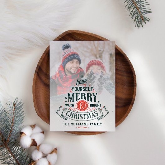  vrolijke kerstfoto feestdagenkaart