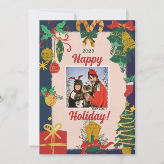 Vrolijke kerstfoto kerstkaarten feestdagenkaart (Voorkant)