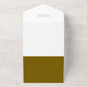 Vrolijke kerstgroet met Photo Insert Gold All In One Uitnodiging (Buitenkant)