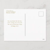 Vrolijke kerstgroet met Photo Insert Gold Feestdagenkaart (Achterkant)