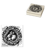 Vrolijke kersthaas 	rubberstempel (Gestempeld)