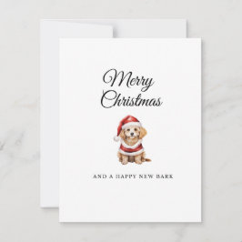 Vrolijke kersthond vakantie kaart