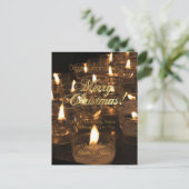 Vrolijke Kerstkaarsen Romantisch Kaarslicht Briefkaart (Staand voorkant)