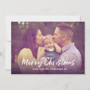 Vrolijke kerstkaart familie foto