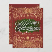 Vrolijke kerstkaarten feestdagenkaart (Voorkant / Achterkant)