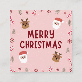 Vrolijke kerstkaarten informatiekaartje