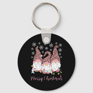 Vrolijke Kerstkabouters Xmas Familie kabouters hou Sleutelhanger