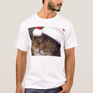 Vrolijke Kerstkat met Santa Hat Shirt