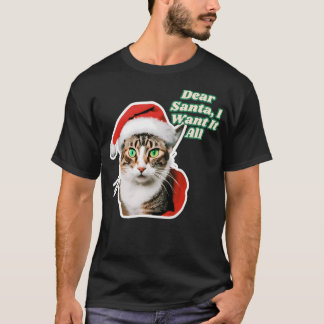 Vrolijke kerstkatten met cadeautjes - Feestelijke T-shirt