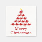 Vrolijke kerstkrab servetten (Voorkant)