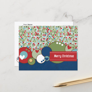 Vrolijke kerstkring briefkaart