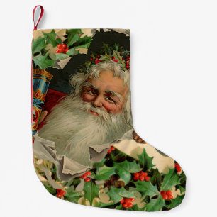 Vrolijke Kerstman Antiek Classic Kleine Kerstsok