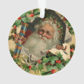 Vrolijke Kerstman Antiek Classic Ornament (achterkant)