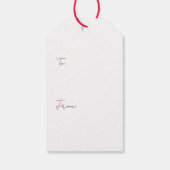 Vrolijke Kerstman bij de open haard Cadeaulabel (Achterkant)